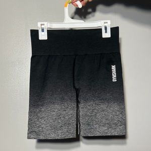Black ombré seamless gymshark shorts